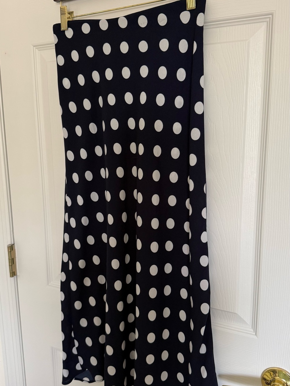 Halogen Black and White Polka Dot Maxi Skirt
